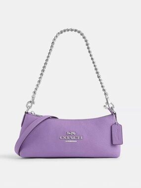 NWT Coach Charlotte Shoulder Bag, Iris/Silver